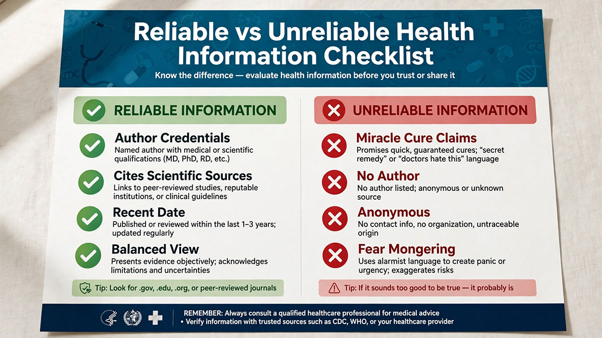 health info checklist